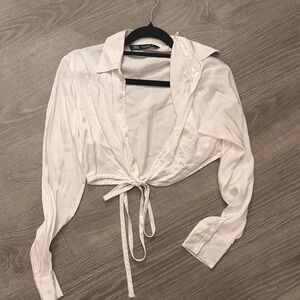 Zara White Blouse